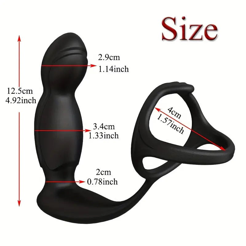 Prostate Massager with Rooster Ring