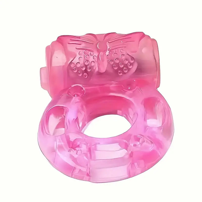 Crystal Butterfly Vibrating Cock Ring