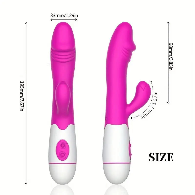 Dual Head Pink and White Vibrator