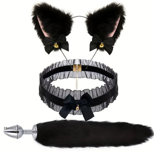 3 Piece Black Pussy Cat Dress Up